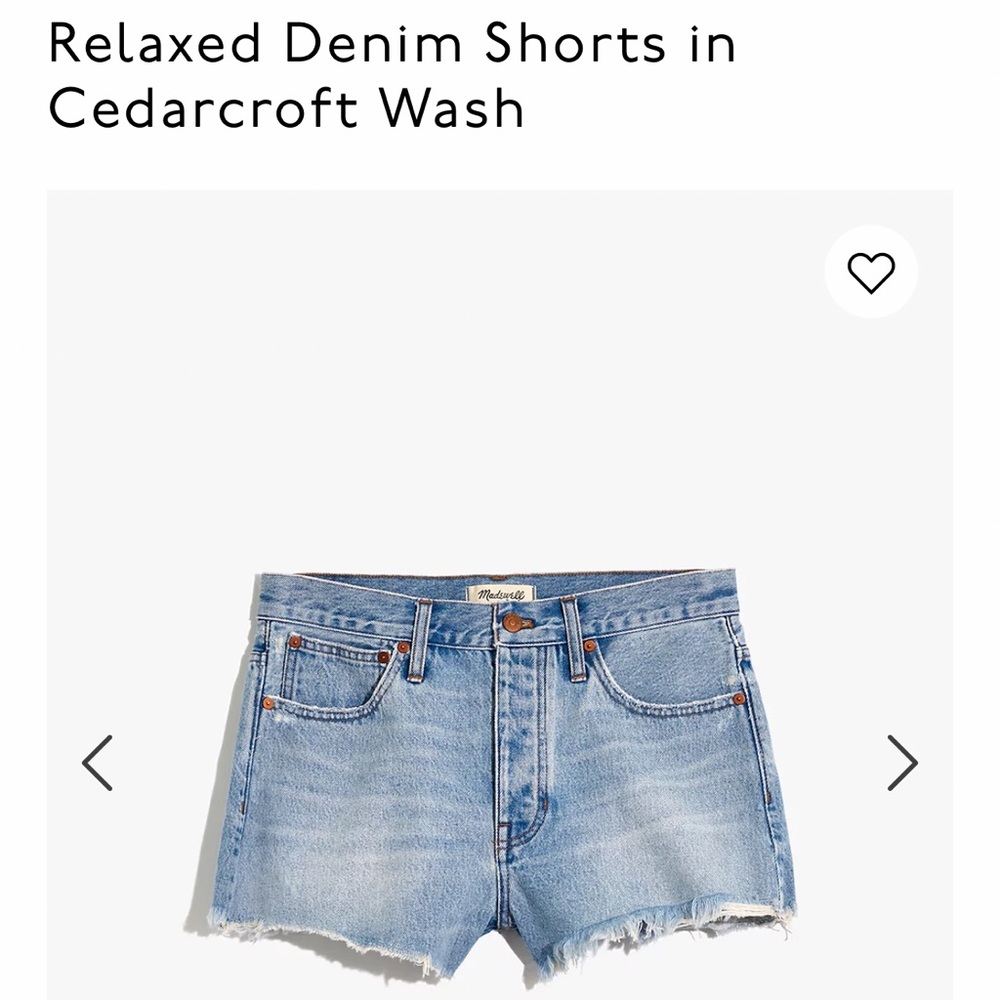 Madewell Relaxed Denim Shorts